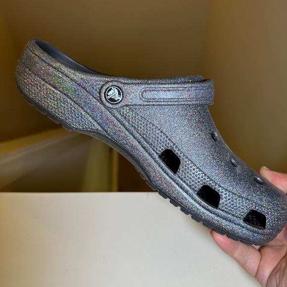 CROCS - Glitter Clogs, Black, Men’s Size 12 - Picture 8 of 14